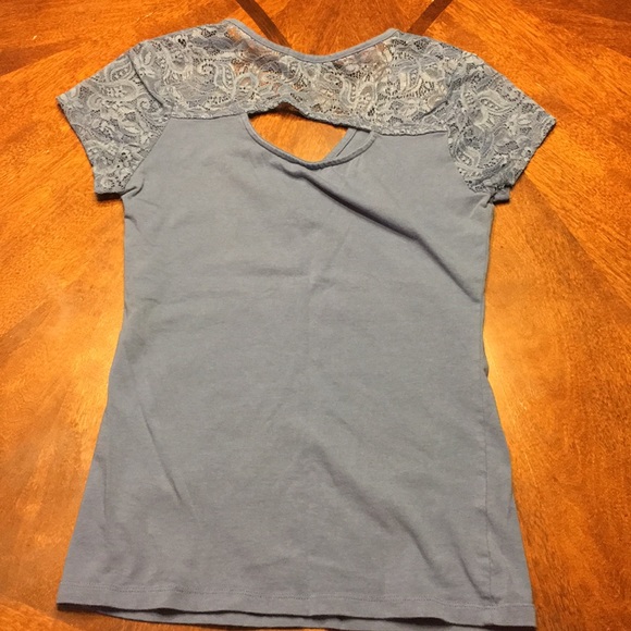 Ambiance Cute Fitted Lace Top Tee - Picture 3 of 6